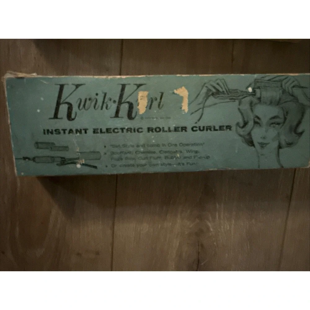 Vintage Kwik Kurl Instant Electric Roller Curler‎  w/box